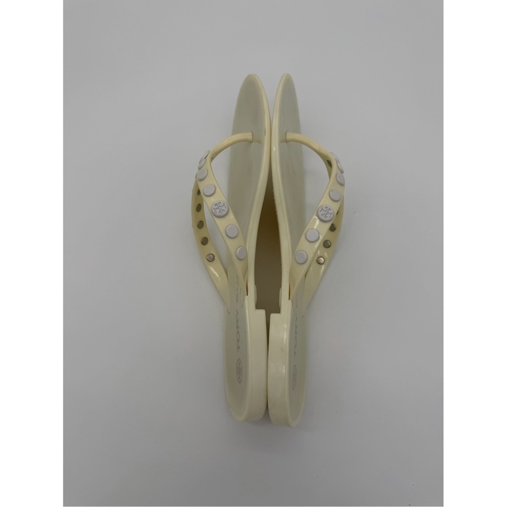 Tory Burch Cream Jelly Stud Flip Flop Sandals size 6 - Picture 5 of 9